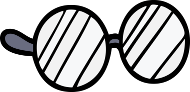 bir insan tarafından çizilmiş karikatür gözlüğü