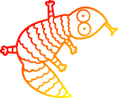 Bir insan tarafından çizilmiş bir kertenkelenin sıcak çizgi çizimi