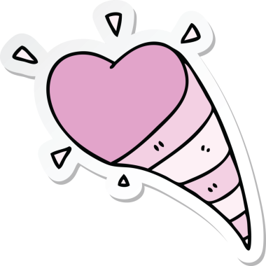 Bir insan tarafından çizilmiş garip bir el çıkartması.