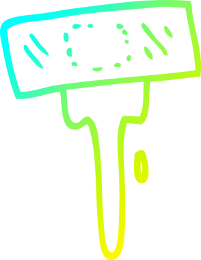 Bir insan tarafından çizilmiş bir tıbbi yapıştırıcının soğuk gradyan çizimi.