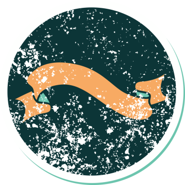 Bir insan tarafından çizilmiş bir pankartın sembolik dövmeli resmi