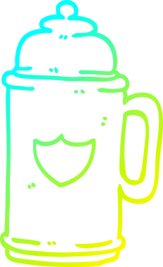 Bir insan tarafından çizilmiş bir karikatürün soğuk gradyan çizimi