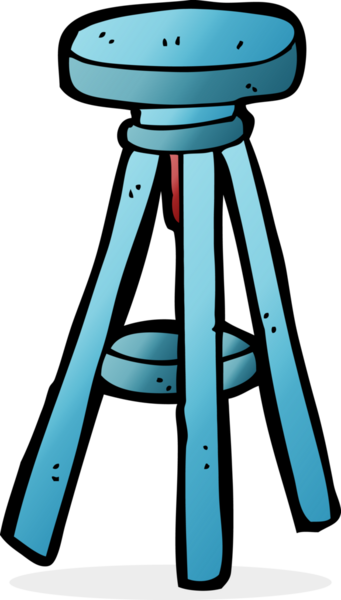 bir insan tarafından çizilmiş bir tabure.