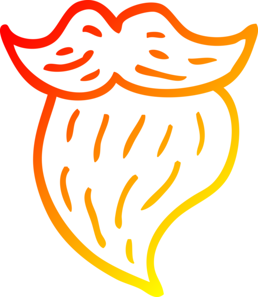 Bir insan tarafından çizilmiş beyaz sakallı bir çizgi.