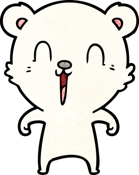 Bir insan tarafından çizilmiş kutup ayısı karikatürü