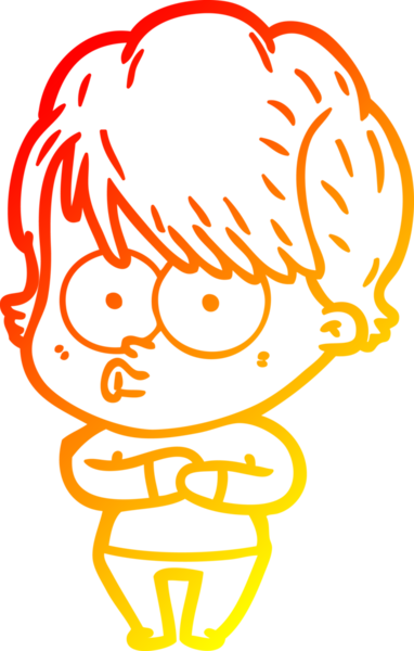 Bir insan tarafından çizilmiş bir karikatür kadın çizimi