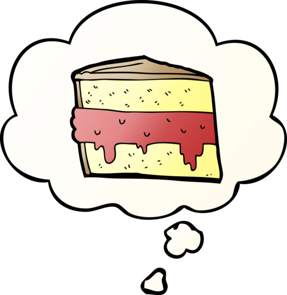 Düşünce baloncuklu çizgi film pastası bir insan tarafından çizilmiş.