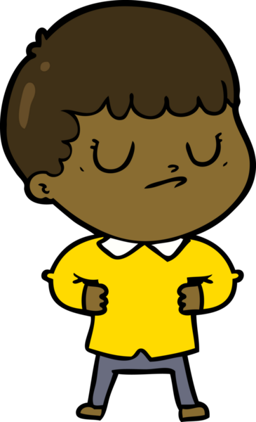 Bir insan tarafından çizilmiş huysuz çocuk çizgi filmi.