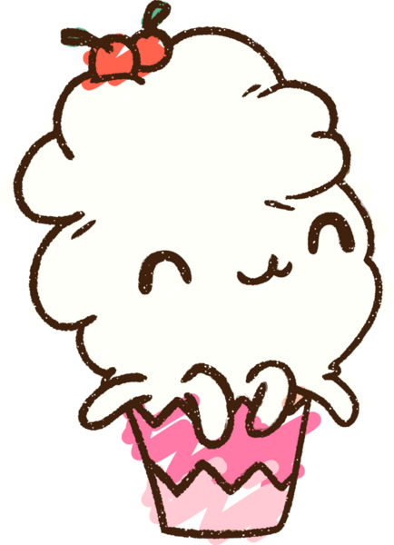 Bir insan tarafından çizilmiş Sevimli Kek Tebeşiri