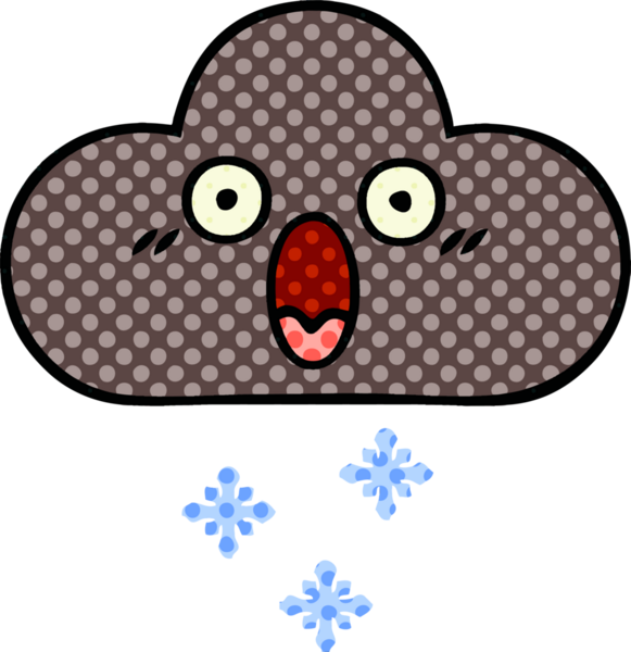 Bir insan tarafından çizilmiş fırtına kar bulutu çizgi filmi.