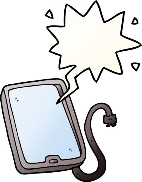 bir insan tarafından çizilmiş konuşma baloncuklu çizgi film bilgisayar tableti