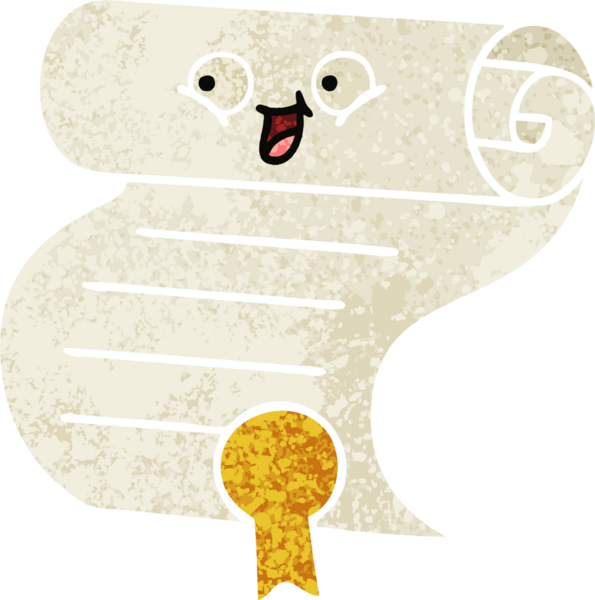 Bir insan tarafından çizilen sözleşmenin retro illüstrasyon tarzı karikatürü