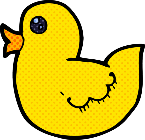 Bir insan tarafından çizilmiş plastik ördek.