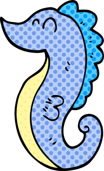 Bir insan tarafından çizilmiş karalama deniz atı.