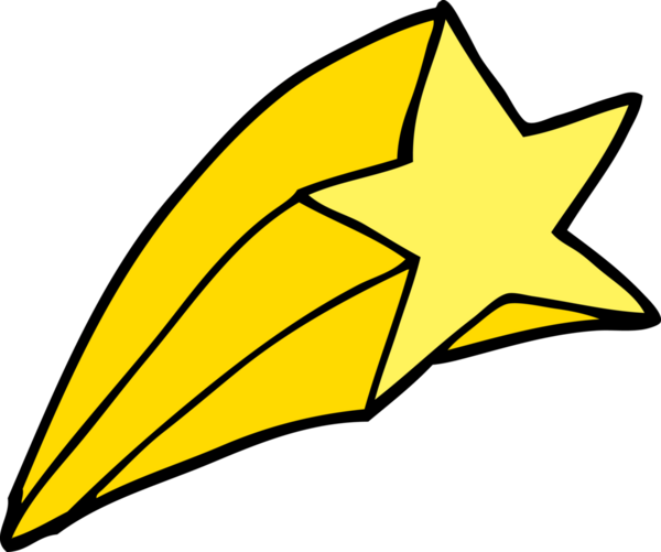 Bir insan tarafından çizilmiş bir çizgi film yıldızı.