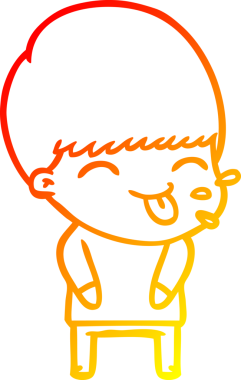 İnsan tarafından çizilmiş bir çizgi film karakterinin sıcak çizgi çizimi.