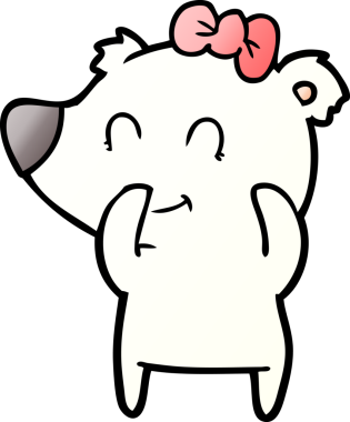 Bir insan tarafından çizilmiş kutup ayısı karikatürü