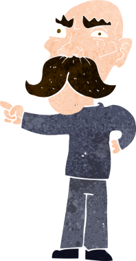 Çizgi film, yaşlı adamın bir insan tarafından çizilmesinden rahatsız olmuş.