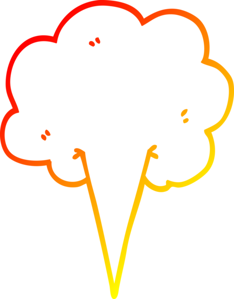 Bir insan tarafından çizilmiş bir hava fırtınasının sıcak çizgi çizimi