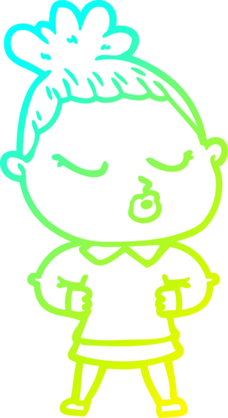 Bir insan tarafından çizilmiş soğuk bir çizgi film çizimi.