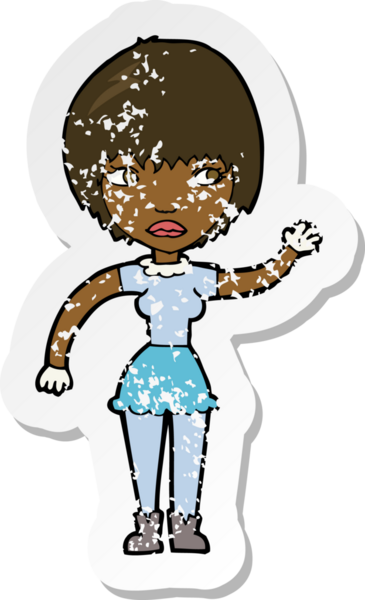 Bir insan tarafından çizilmiş sallanan bir karikatürün gerilimli yapıştırması.