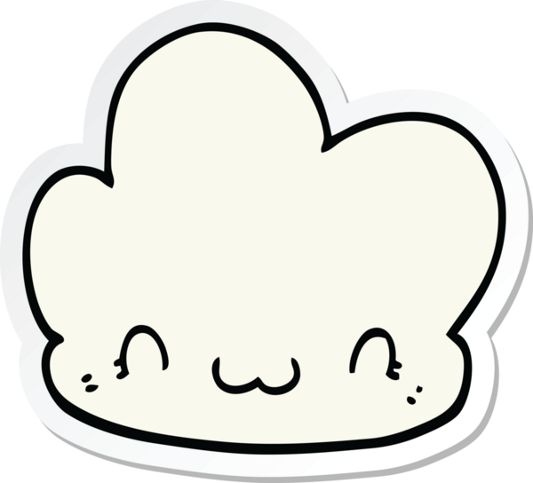 Bir insan tarafından çizilmiş bir karikatür bulutunun etiketi