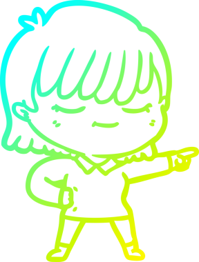 Bir insan tarafından çizilmiş bir karikatür kadın çizimi.