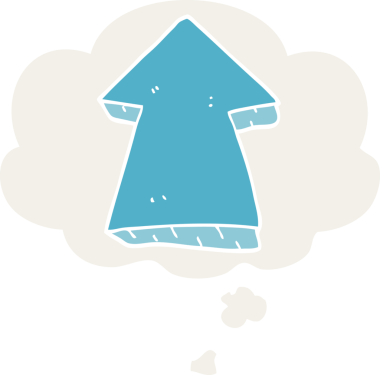 Bir insan tarafından çizilmiş, düşünce baloncuklu çizgi film.