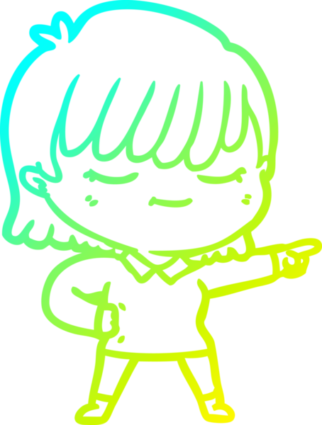 Bir insan tarafından çizilmiş bir karikatür kadın çizimi.