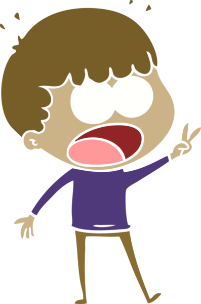 Düz renkli çizgi film bir insan tarafından çizilmiş.