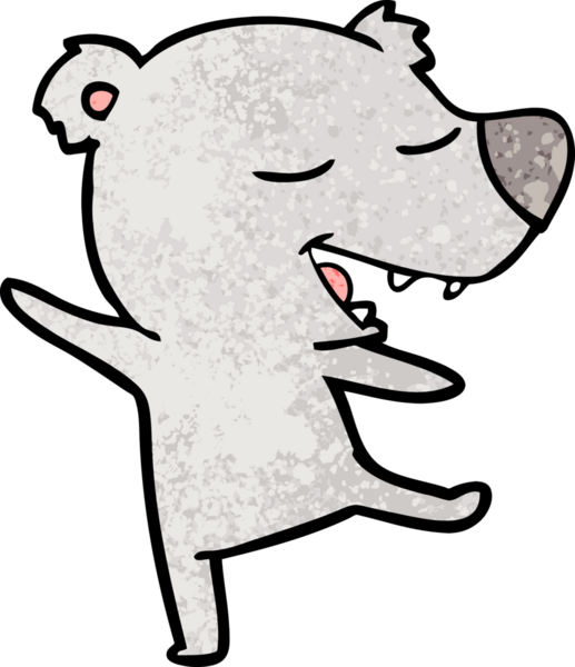 Bir insan tarafından çizilmiş çizgi film ayısı.