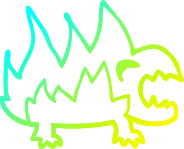 Bir insan tarafından çizilen çizgi film karakteri ateş şeytanı çizimi.