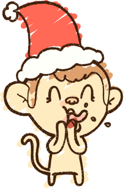 Bir insan tarafından çizilen Noel Maymun Tebeşiri