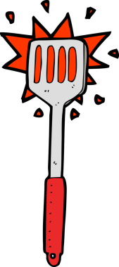 Bir insan tarafından çizilmiş mutfak spatulası.