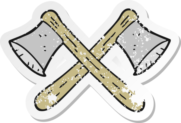 Bir insan tarafından çizilmiş çapraz eksenli bir çizgi filmin gerilimli yapıştırması.