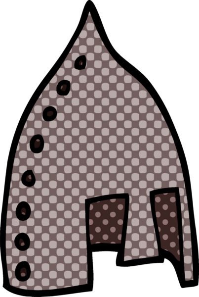 Bir insan tarafından çizilmiş karalama Viking miğferi