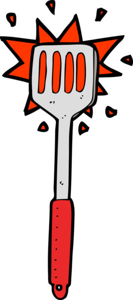 Bir insan tarafından çizilmiş mutfak spatulası.