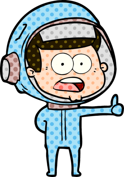 Karikatür bir insan tarafından çizilen astronotu şaşırttı.