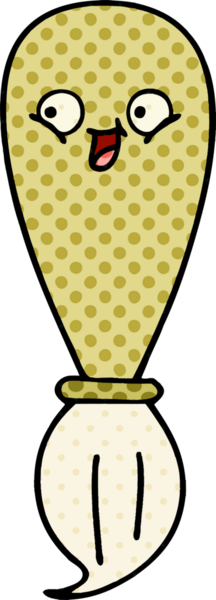 Bir insan tarafından çizilmiş bir boya fırçasının karikatürü.