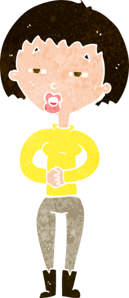 Bir insan tarafından çizilmiş yorgun bir kadın.