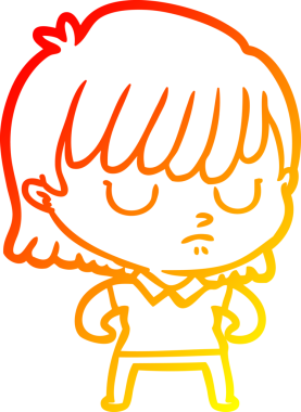 Bir insan tarafından çizilmiş bir karikatür kadın çizimi