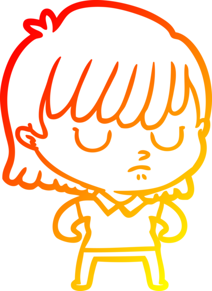 Bir insan tarafından çizilmiş bir karikatür kadın çizimi