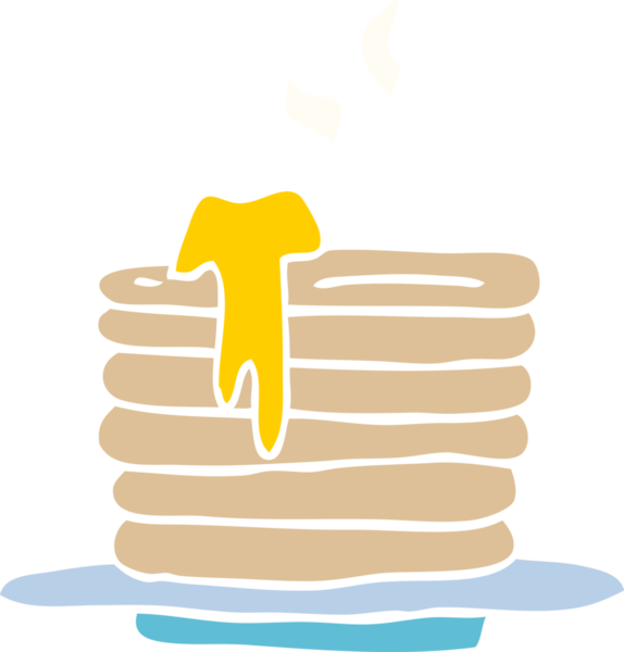 Bir insan tarafından çizilmiş bir yığın krep.