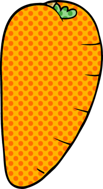 Bir insan tarafından çizilmiş karalama havucu.