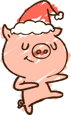 Bir insan tarafından çizilmiş Noel Domuz Tebeşiri