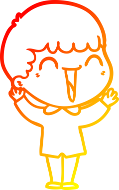 Bir insan tarafından çizilmiş mutlu bir adamın çizgi çizimi.