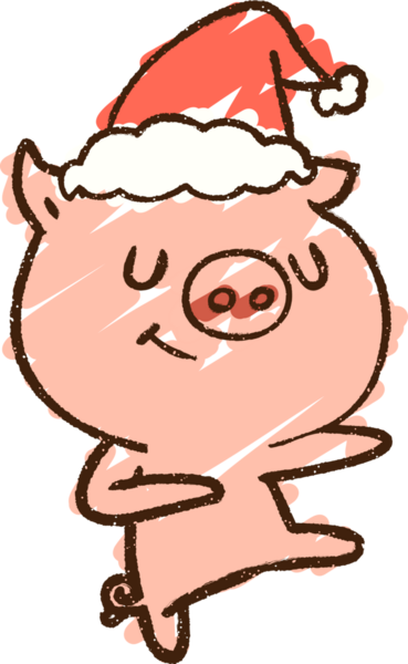 Bir insan tarafından çizilmiş Noel Domuz Tebeşiri