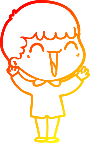 Bir insan tarafından çizilmiş mutlu bir adamın çizgi çizimi.