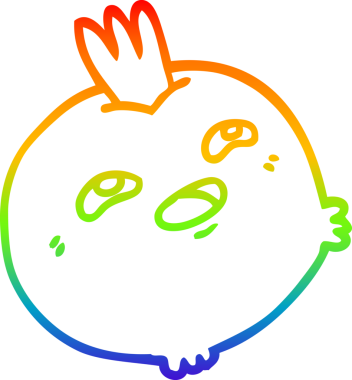 gökkuşağı gradyan çizgi çizimi bir insan tarafından çizilmiş mutlu kök sebze