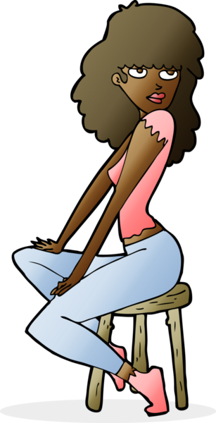 Bir insan tarafından çizilmiş karikatür kadın.